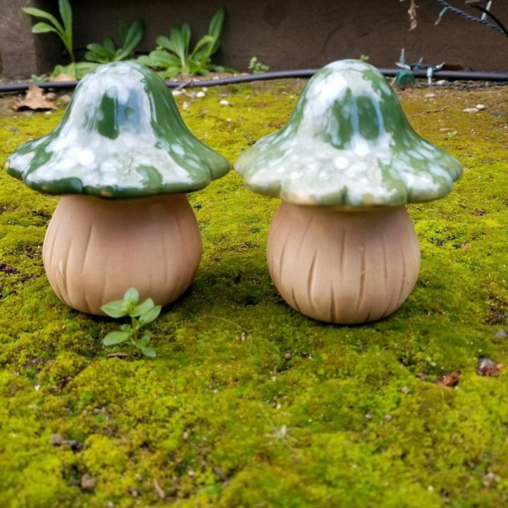 Decorative garden ceramic mushrooms